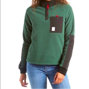 TOPO Designs fleece pullover originally $150